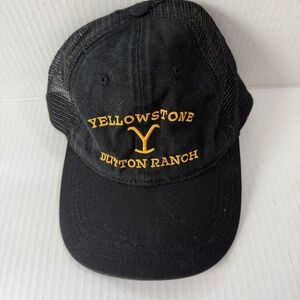 Yellowstone Dutton Ranch Black Cap Velcro closure trucker hat